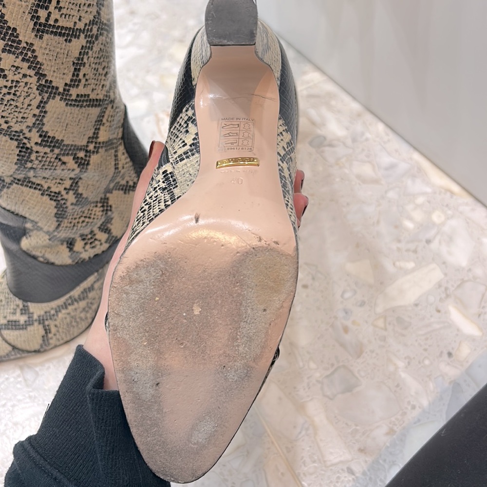 GUCCI python print leather boots - Picture 7 of 10